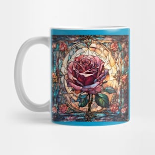 Stained Glass Rose Mug